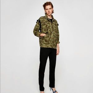 camo jacket zara